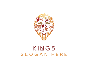 Royalty Lion King Head logo design