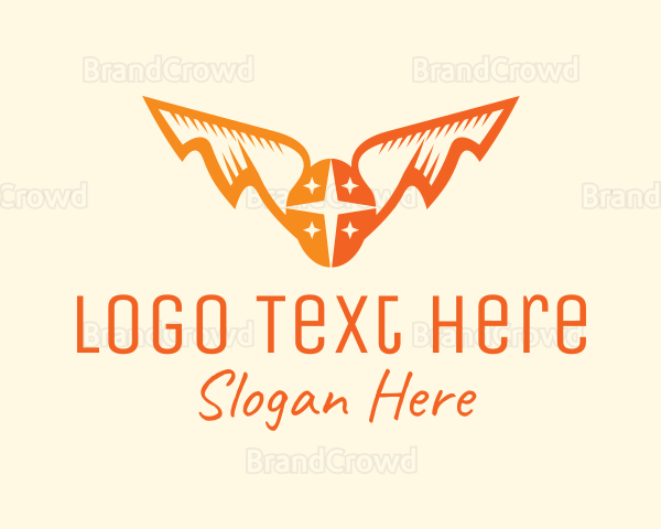 Orange Egg Star Wings Logo