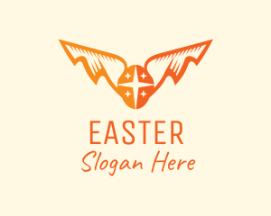 Orange Egg Star Wings logo design