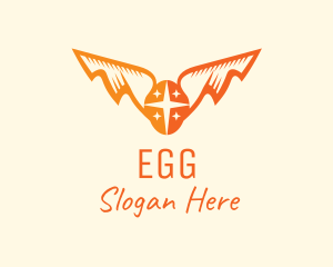 Orange Egg Star Wings logo design