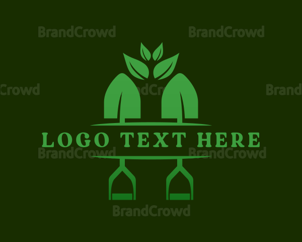 Planting Shovel Landscaping Logo