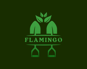 Planting Shovel Landscaping Logo
