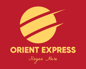 Golden Oriental Sun logo design