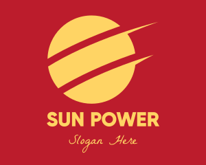 Golden Oriental Sun logo design