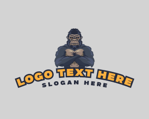 Streamer - Gorilla Gaming Fitness logo design