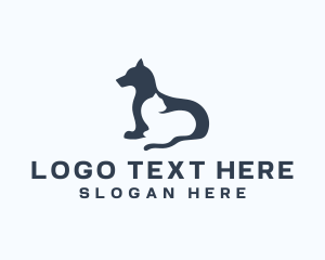 Puppy - Dog Cat Pet Grooming logo design
