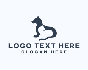 Dog Cat Pet Grooming Logo