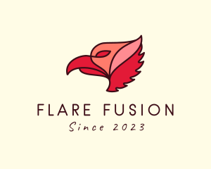 Flare - Phoenix Fiery Eagle logo design