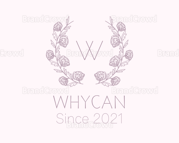 Floral Event Planner Wreath Logo