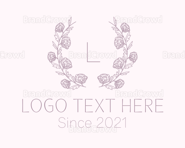 Floral Event Planner Wreath Logo