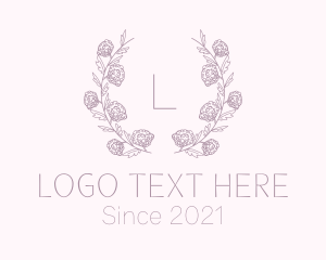 Decorative - Floral Event Planner Wreath logo design