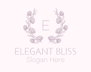 Floral Event Planner Wreath Logo