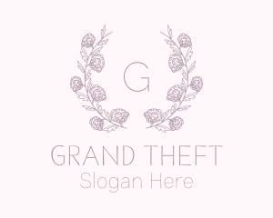 Floral Event Planner Wreath Logo