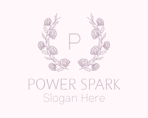 Floral Event Planner Wreath Logo