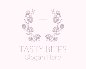 Floral Event Planner Wreath Logo