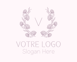 Floral Event Planner Wreath Logo