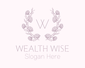 Floral Event Planner Wreath Logo