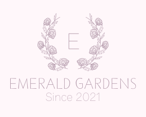 Floral Event Planner Wreath logo design