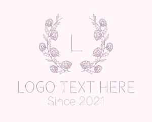Event Styling - Floral Event Planner Wreath logo design