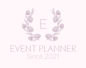 Floral Event Planner Wreath logo design