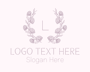 Floral Event Planner Wreath Logo