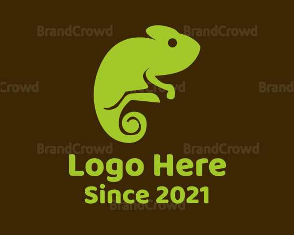 Nature Green Chameleon Logo