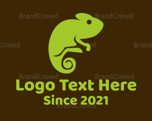 Nature Green Chameleon Logo