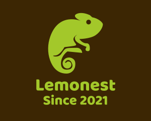 Lizard - Nature Green Chameleon logo design