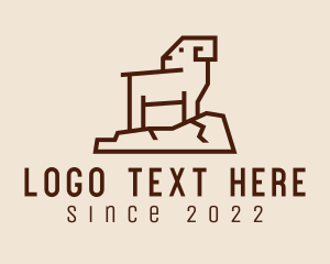 Ibex - Geometric Ram Goat logo design
