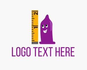 Condom - Condom Size Ruler logo design