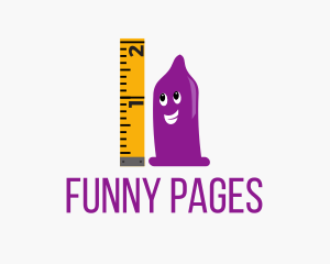 Condom Size Ruler logo design