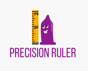 Condom Size Ruler logo design