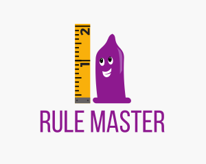 Ruler - Condom Size Ruler logo design
