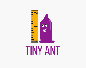 Condom Size Ruler logo design