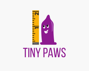 Condom Size Ruler logo design