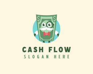 Cash Dollar Cartoon logo design