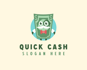 Cash Dollar Cartoon logo design