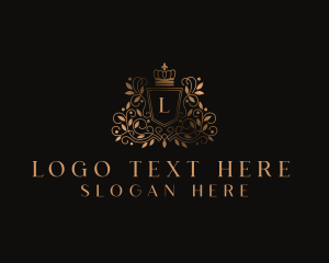 College - Royal Regal Crown Shield logo design