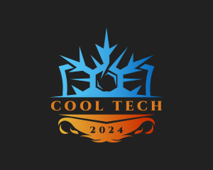 Fridge - Cold Snowflake Heating Ventilation logo design