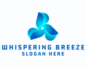 Blue Cooling Propeller logo design