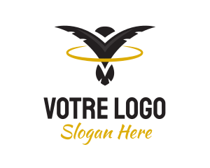 Wing - Abstract Bird Crest logo design