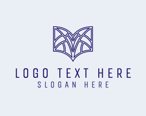 Bookshop - Geometric Book Library logo design