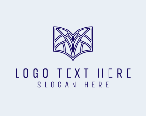 Notebook - Geometric Book Library logo design