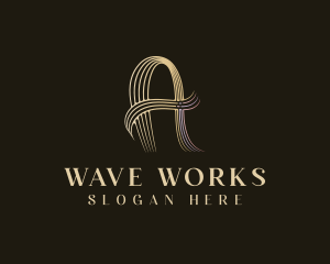 Wavy - Wavy Line Letter A logo design