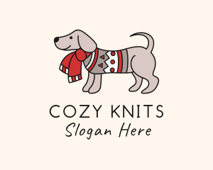 Christmas Sweater Dog logo design
