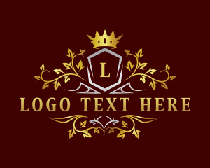 High End - Elegant Crown Crest logo design