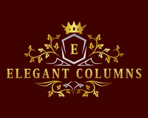 Elegant Crown Crest logo design