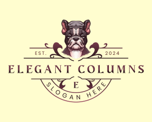 Elegant French Bulldog  logo design