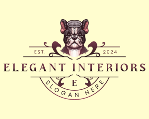 Elegant French Bulldog  logo design