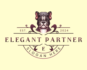 Elegant French Bulldog  logo design